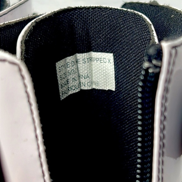 YRU White Patent Dune Strapped Platform Boots DOLLS KILL Size 5* - Picture 9 of 11